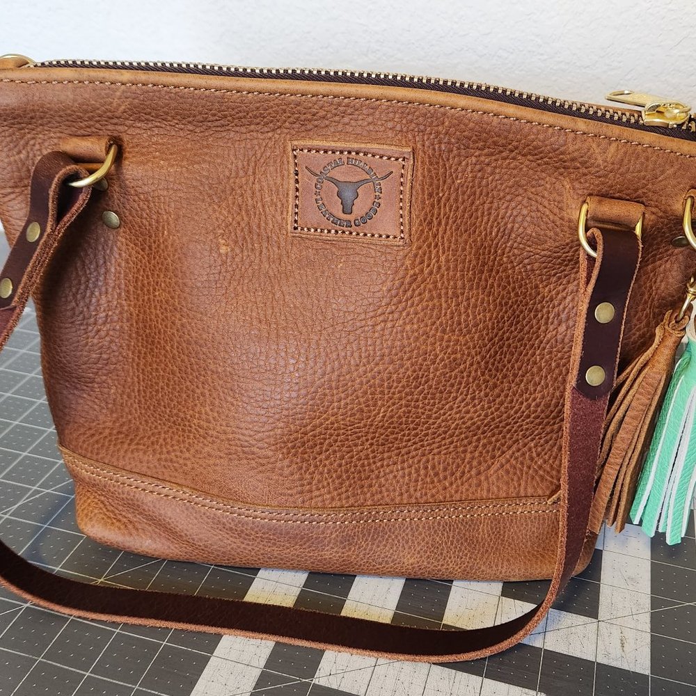 Coastal Hillbilly Leather Zip Bag